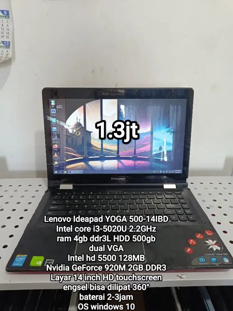 Lenovo Ideapad yoga 500-14ibd i3 dual vga