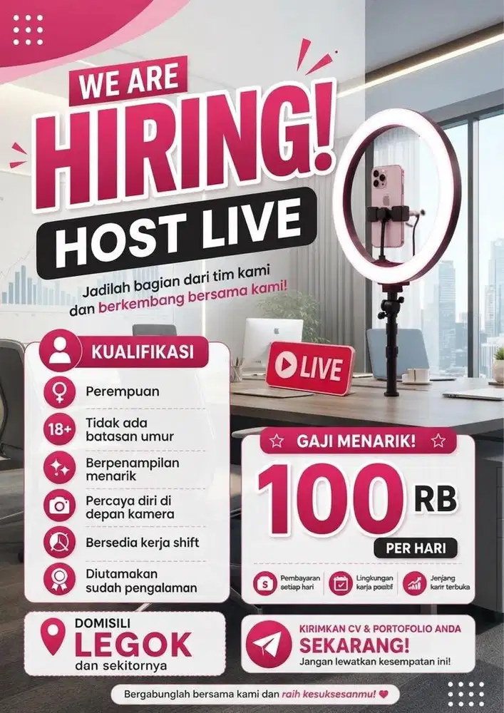 LOKER HOST LIVE MAKANAN