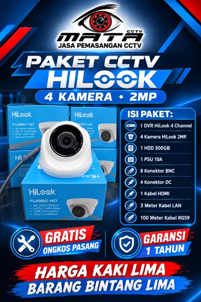 paket cctv hilook 2mp