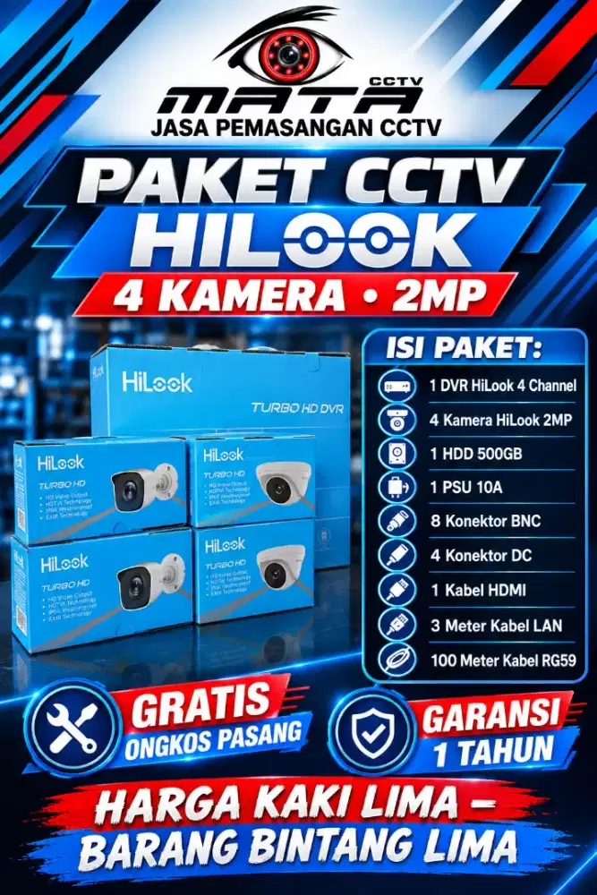 paket cctv hilook 2mp