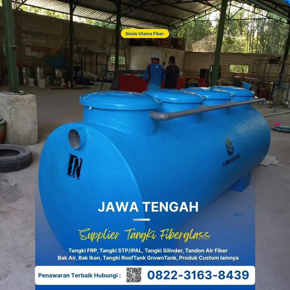 Tangki STP IPAL Limbah Fiber Ready Kapasitas 10.000 L Di Demak