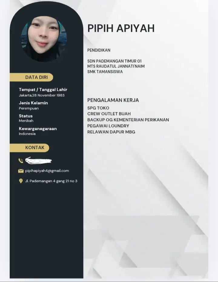 Cari kerja dengan umur saya yg sudah tdk muda Lg