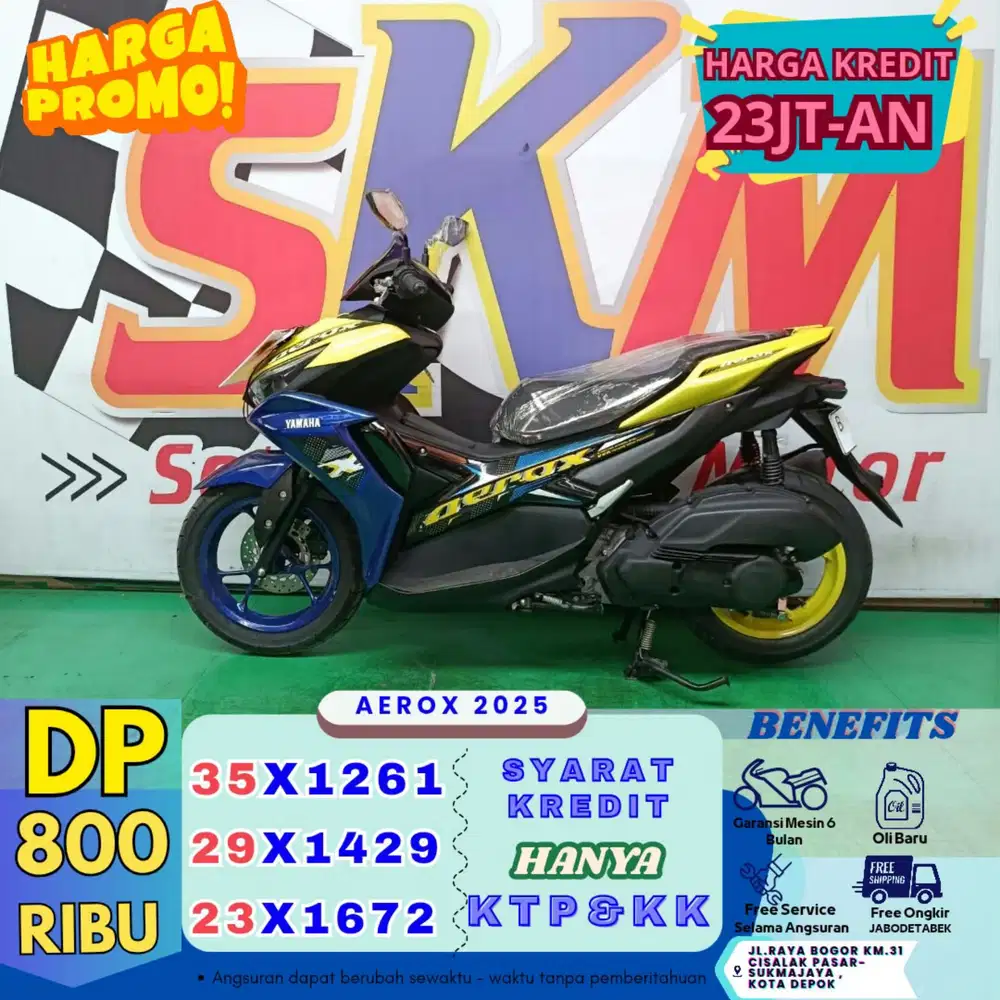 (DP 800 bisa bawa plng MTR) aerox 2025 cash credt