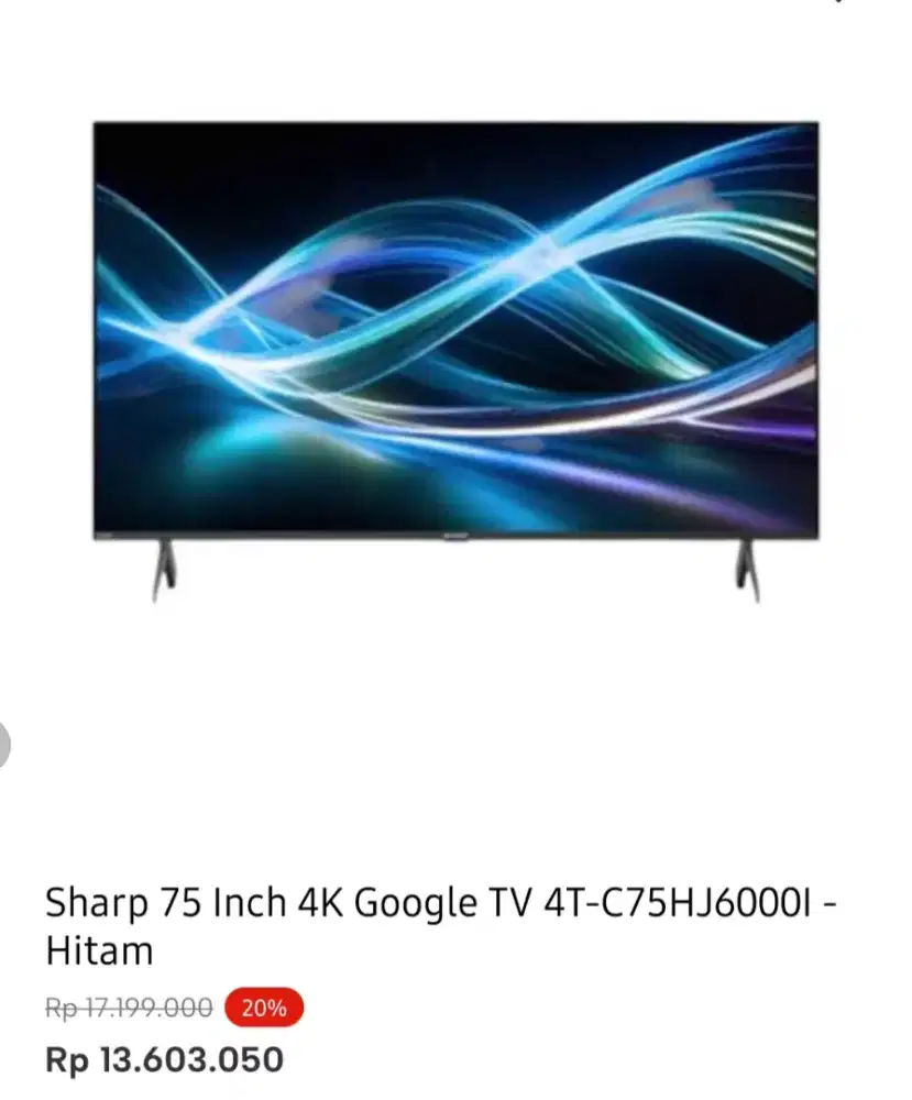SHARP GOOGLE TV 4K 75 INCI