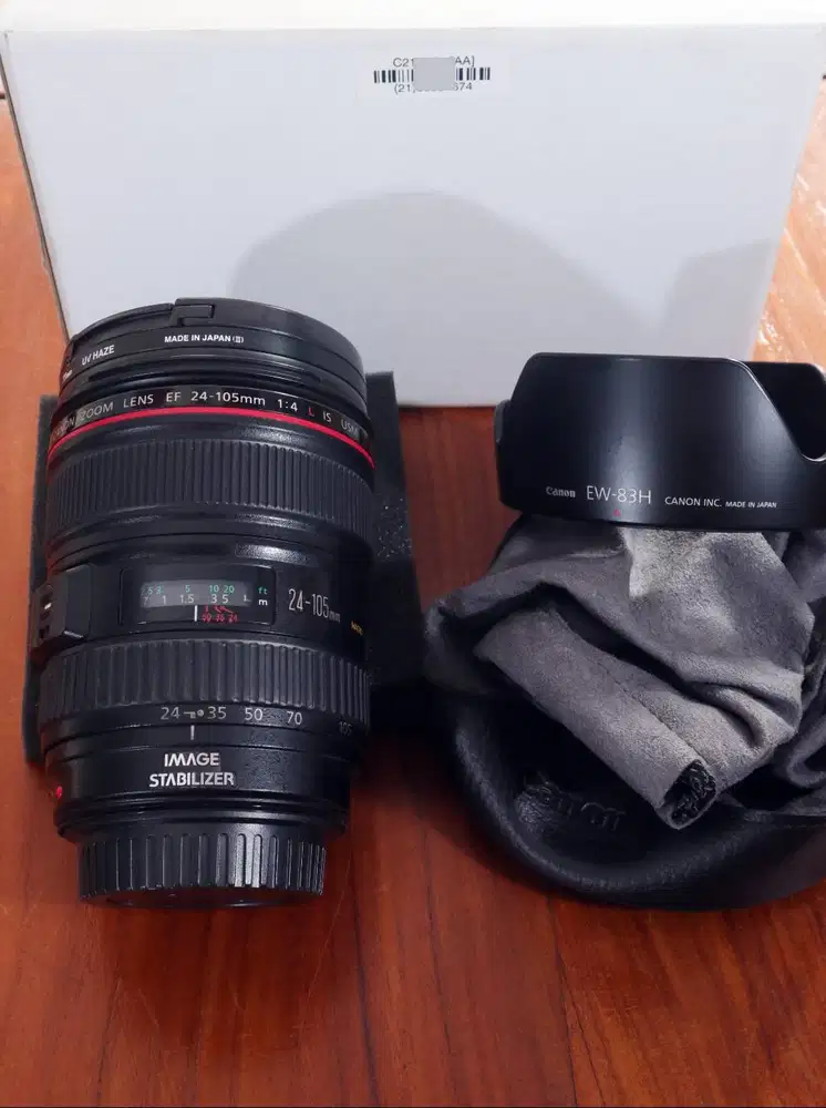Lensa Canon EF 24-105mm f4L IS USM Mulus Lengkap