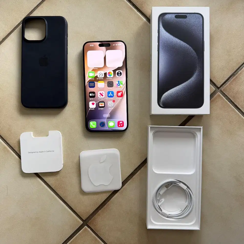 iPhone 15 Pro Max 512GB Black Titanium BH 92% IMEI Terdaftar Beacukai