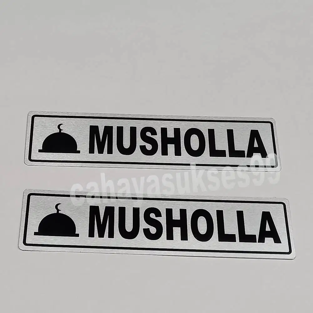 Sticker Aluminium Sign Board MUSHOLLA Stiker Label Papan Tanda Mushola