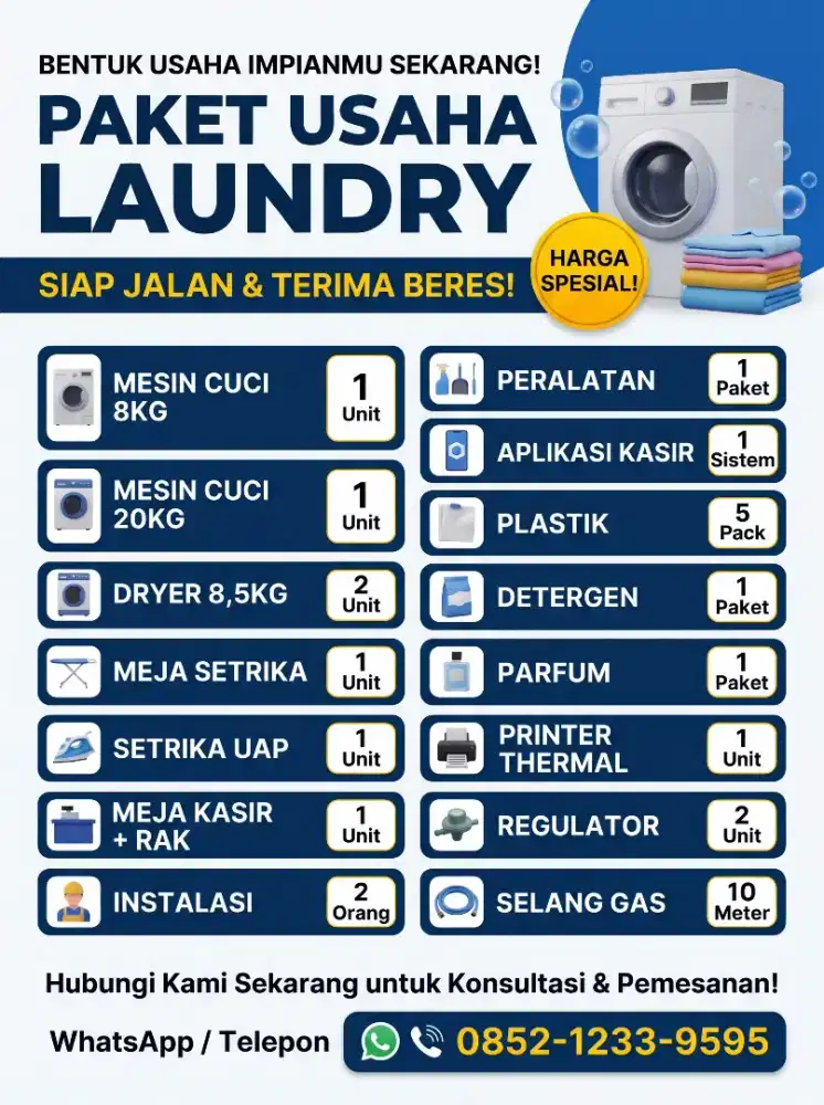 Jual pake usaha laundry