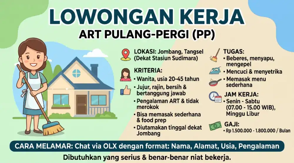 ART Pulang-Pergi (PP) - Jombang dekat Stasiun Sudimara