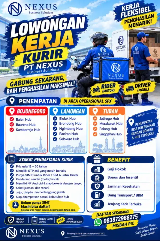 LOKER KURIR SPX ALL JAWA TIMUR