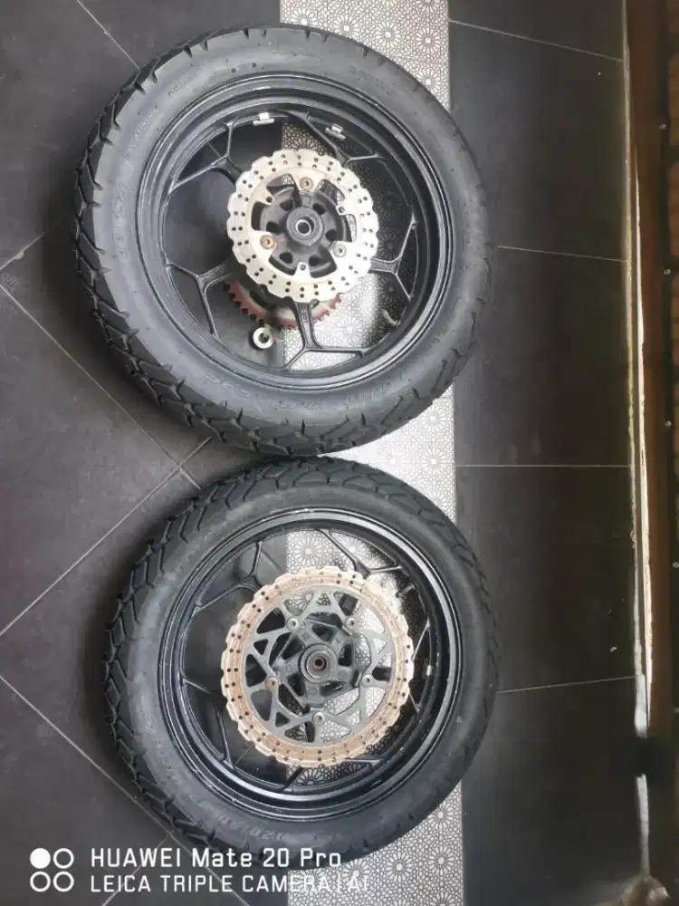 VELG NINJA 250 SL MONO + BAN BARU DEPAN BELAKANG