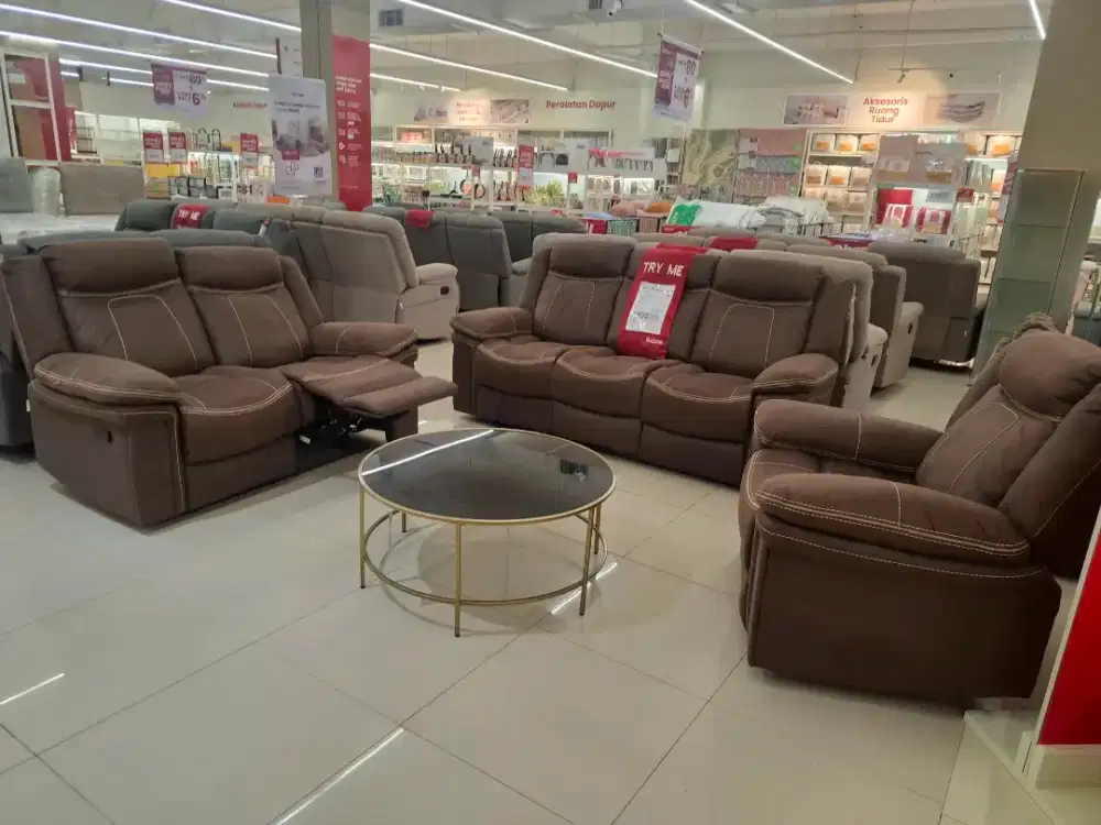SOFA SET RECLINER EMPUK MEWAH TERMURAH BISA CICILAN 0%