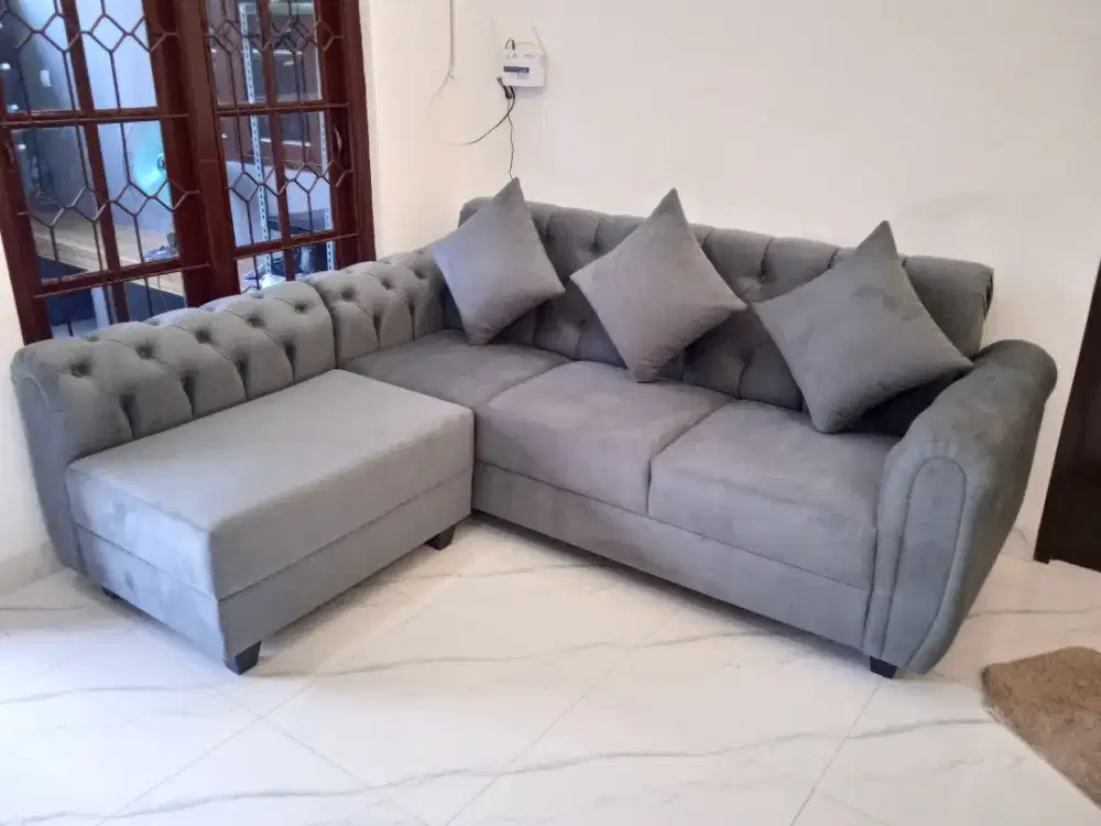 Sofa eropa minimalis kancing