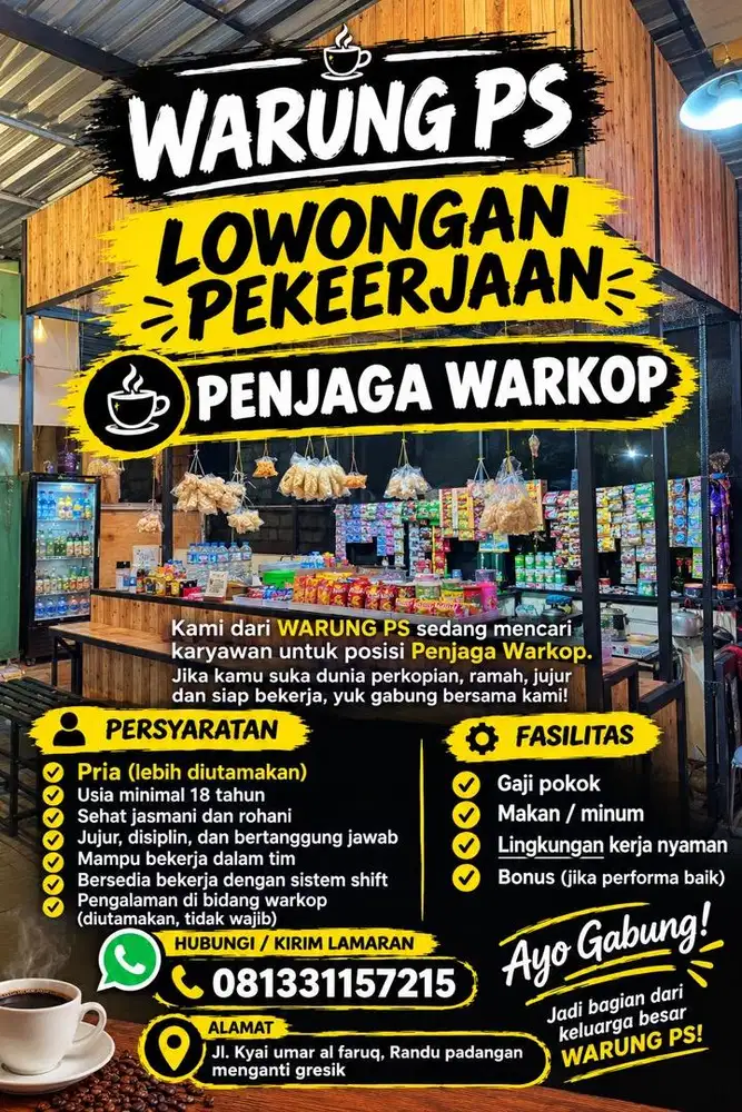 Penjaga warkop (warung kopi)