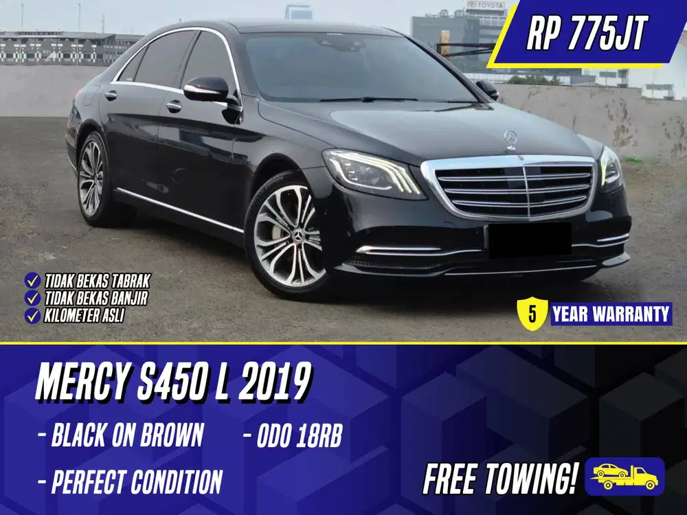 Mercedes Benz S450 L 2019 NIK 2018 Black on Brown Hitam Mercy S450L