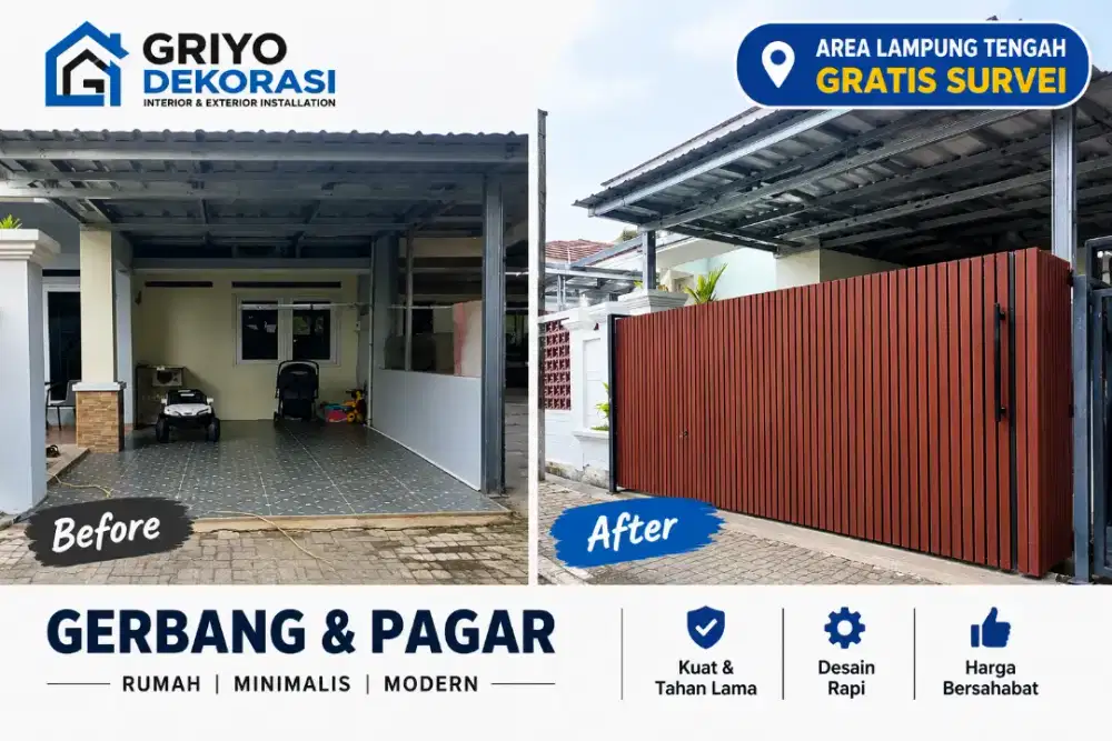 Gerbang pagar rumah minimalis