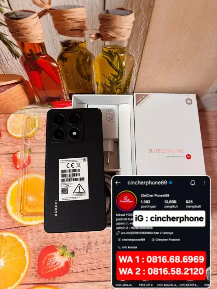Jual hp likenew Xiaomi 14T 5g 12/512 istimewa grns mei 2027