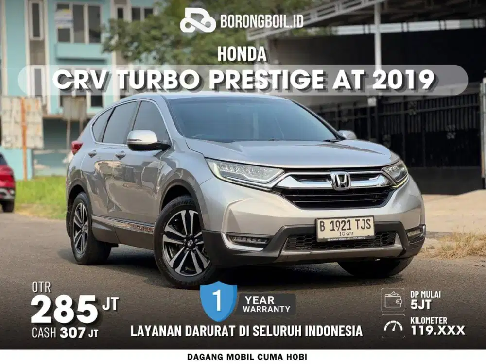 TERMURAH || Honda Crv Turbo Prestige AT 2019 Lunar Silver Metallic