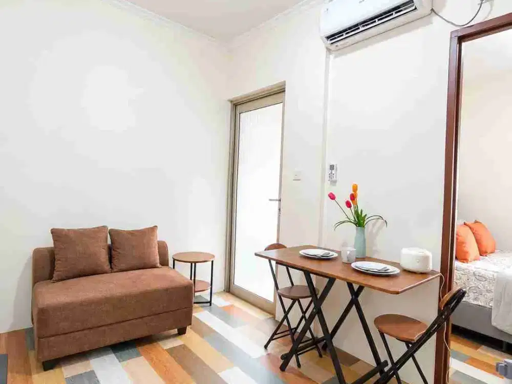 Disewakan Unit Apartemen Mediterania Garden Residence 1 Tipe 1 BR Furnished Dan High Floor