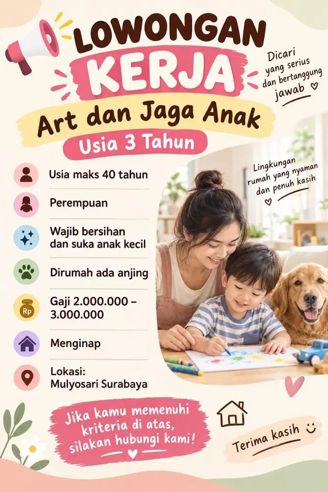 Menjaga anak dan bersih2