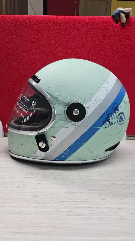 Helm Vespa Heritage Aqua Full Face (L)