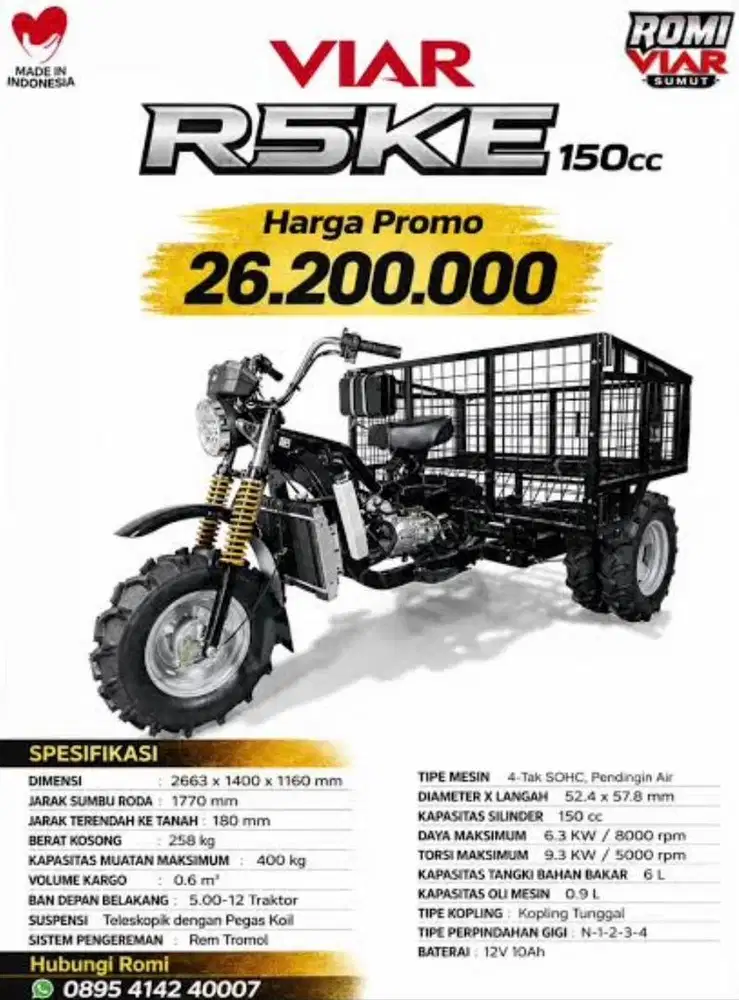 VIAR R5Ke roda tiga