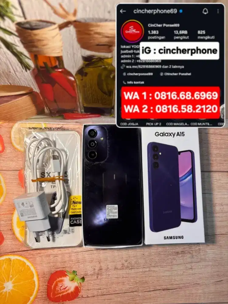 Jual hp Samsung A15 ram 8gb istimewa siap pakai