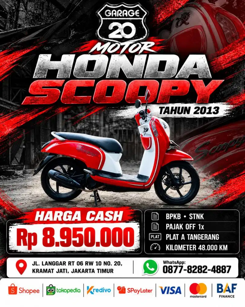 Honda Scoopy 110cc Pgm_Fi CBS Tahun 2013