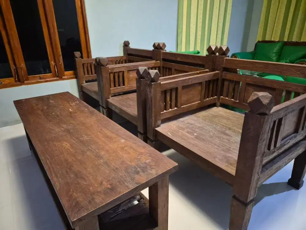 Meja kursi kayu jati
