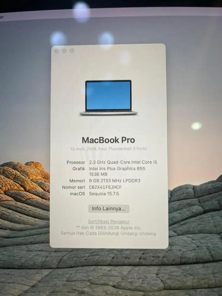 MACBOOK PRO 2018 13 8GB/512GB SILVER i5