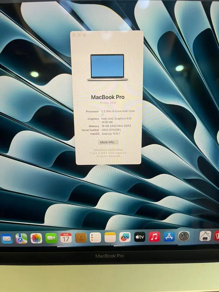 MACBOOK PRO 2018 15 16GB/512GB GREY i7