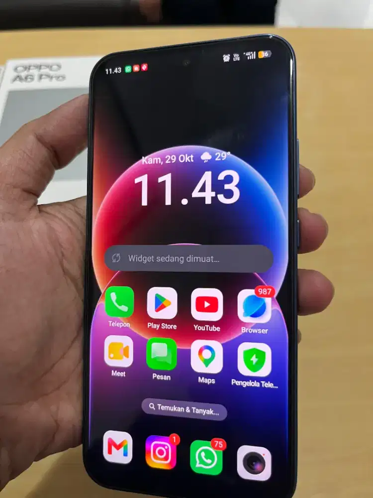 Oppo A6 Pro Blue Mate 8/256 Garansi Resmi Indonesia Full Set