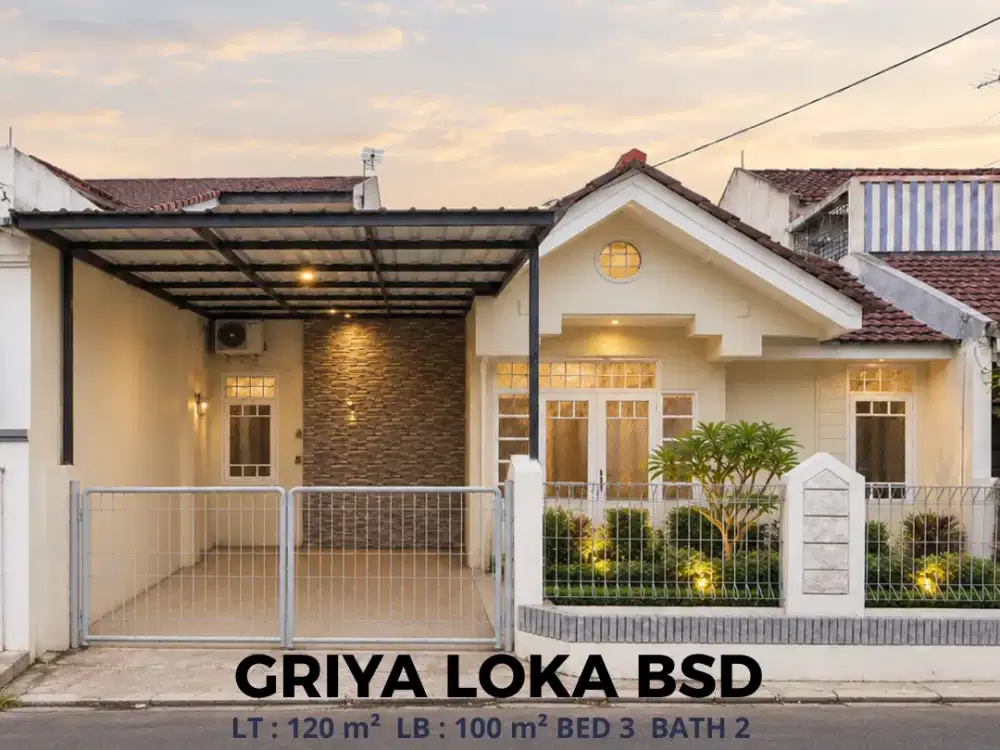 RUMAH SIAP HUNI 1 LANTAI DI GRIYA LOKA BSD