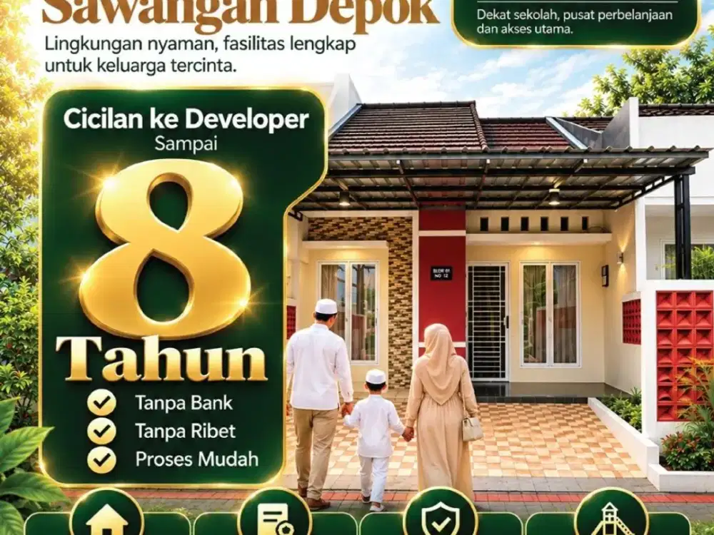 Jual Rumah di Depok SHM Dekat Tol Desari Pinggir Jalan Raya