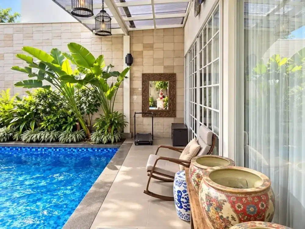 RUMAH MEWAH 2 LANTAI DENGAN PRIVATE POOL DI DUREN TIGA MAMPANG JAKSEL