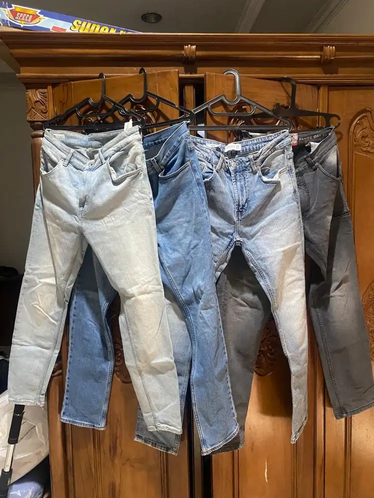 Jual Paket 4 Celana Jeans Pria Branded Size 32-34