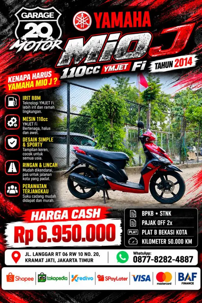 Yamaha Mio J 110cc Ymjet_Fi Tahun 2014