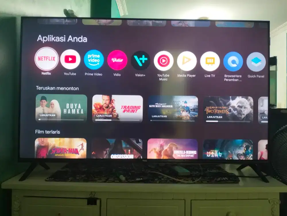 TCL Google TV, QLED. Semua Normal. Netflix, Youtube Dll. Gambar Jernih