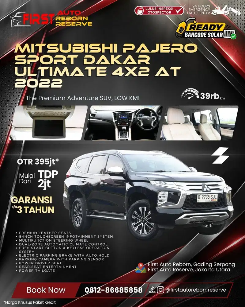 (TDP2jt) Mitsubishi Pajero Sport Dakar Ultimate 4x2 AT 2022