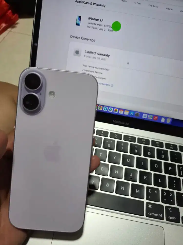 MULUS IPHONE 17 256 GB IBOX CC RENDAH BH 100% GARANSI PANJANG