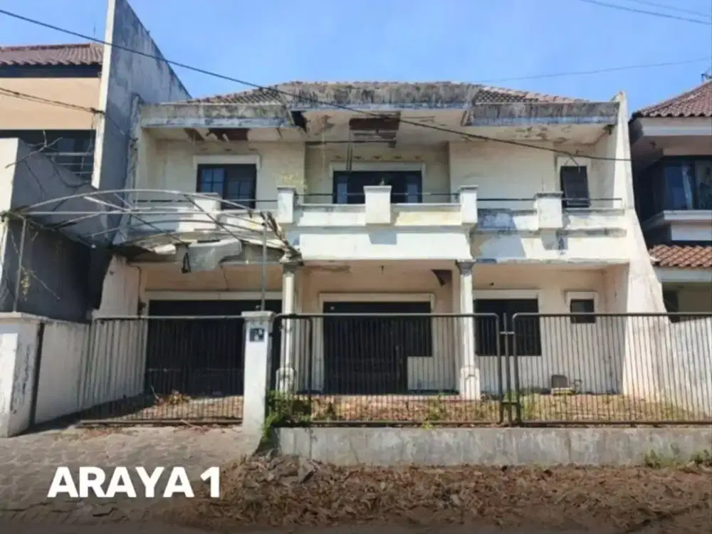 Rumah Araya 1 (galaxy bumi permai) MURAH, HITUNG TANAH, ROW 3 MOBIL