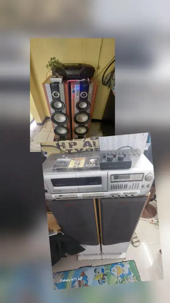 Spiker musik dan laptop
