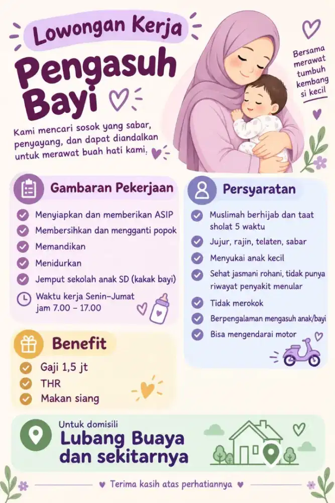 Lowongan Kerja  Pengasuh Bayi