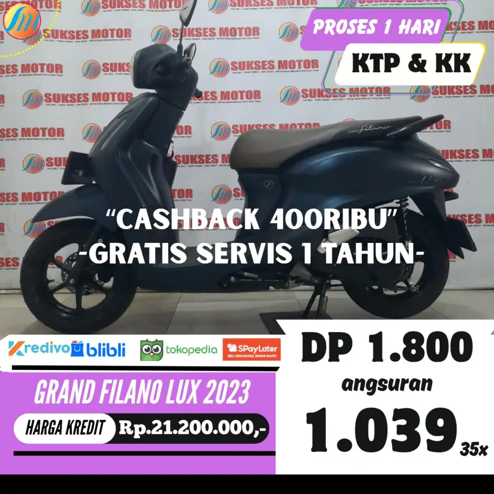 YAMAHA GRAND FILANO LUX 2023 KREDIT MURAH ANGSURAN SANGAT RINGAN