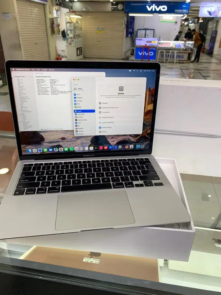 Macbook Air M1 8/256 Gb Silver Resmi ibox