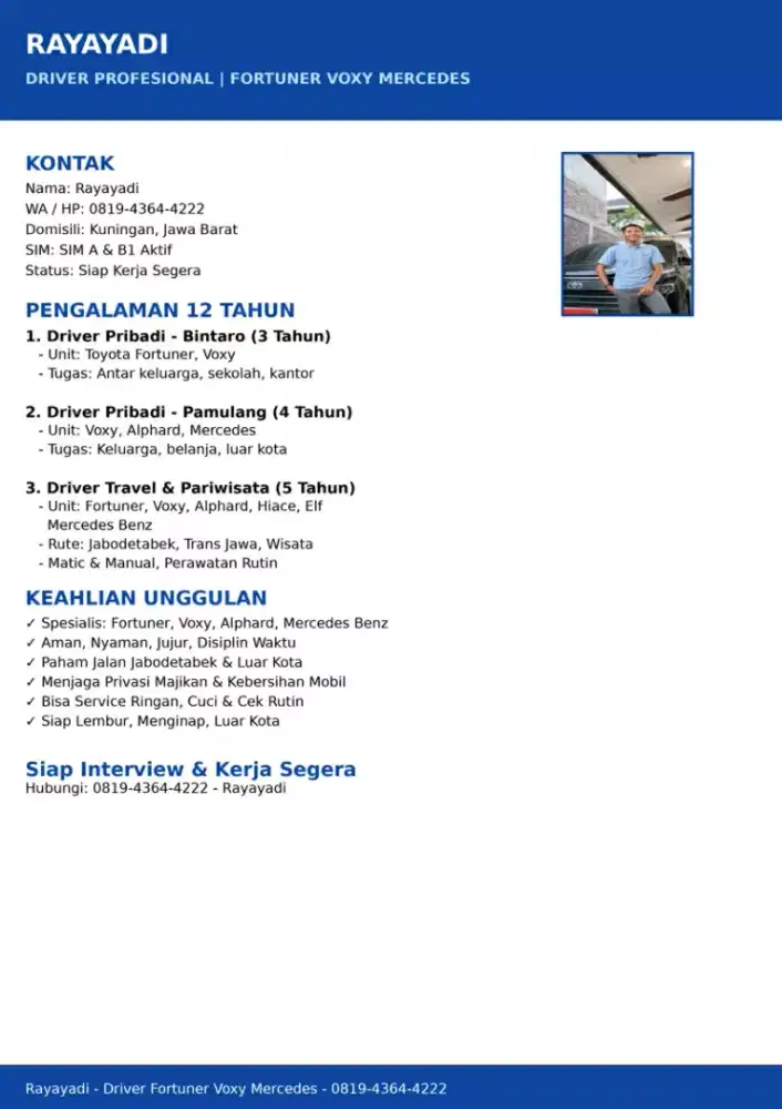 Infoo loker driver