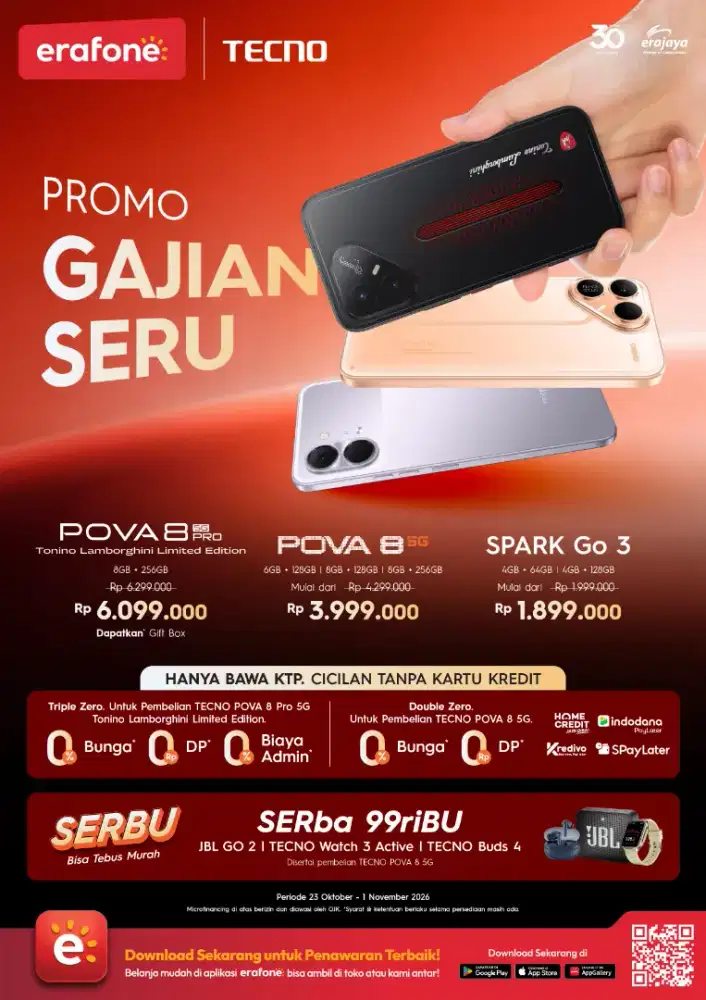 ​HP TECNO Terbaru Diskon Promo Gajian Cicilan Tanpa Kartu Kredit