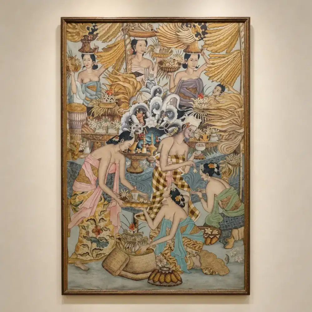 Lukisan Klasik Bali Jumbo Masterpiece TTD Soepardi | Pajangan Dinding