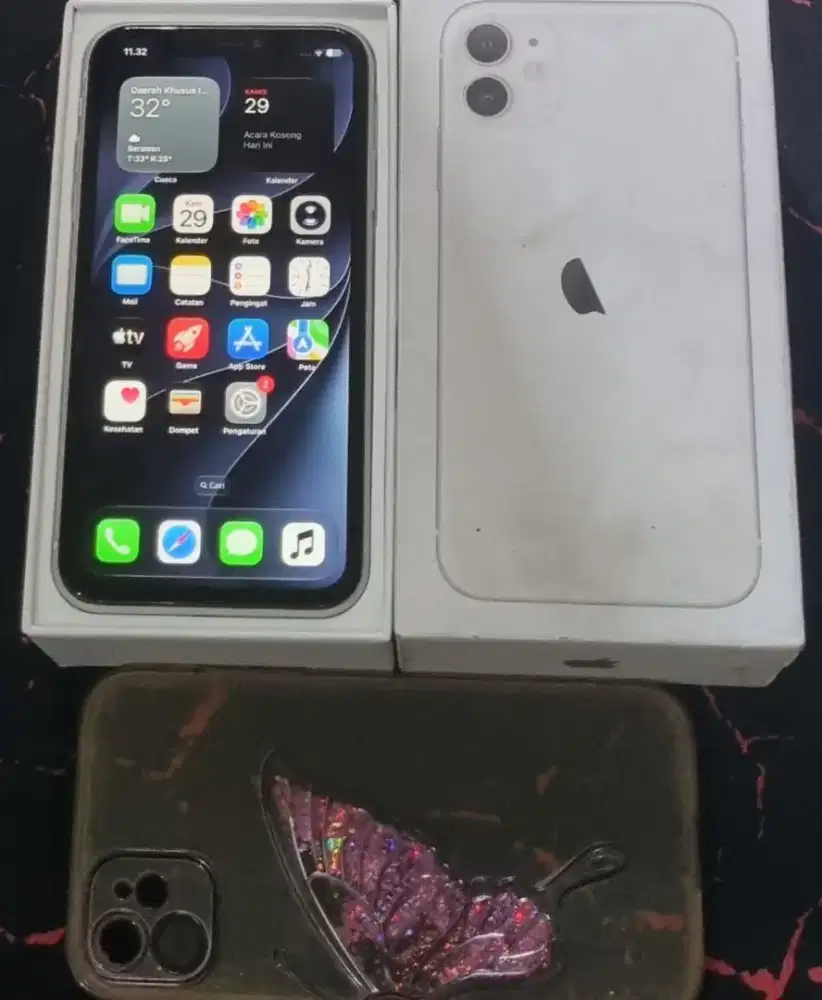 Iphone 11 128gb hp dus kabel data