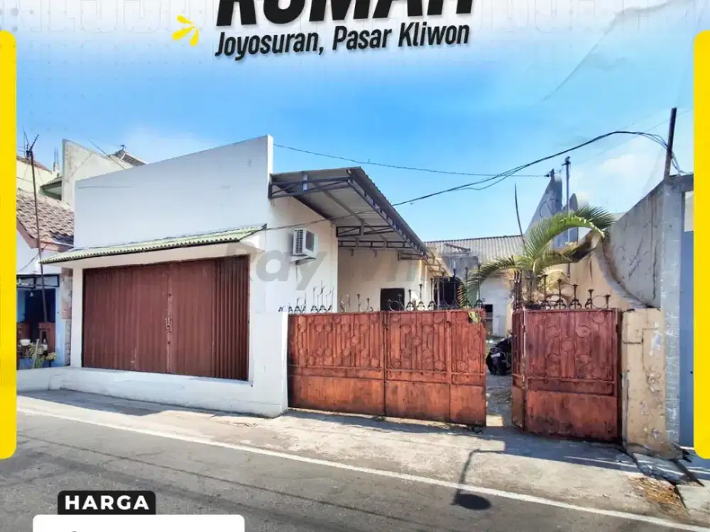 Dijual Rumah + Gudang Luas di Joyosuran, Pasar Kliwon